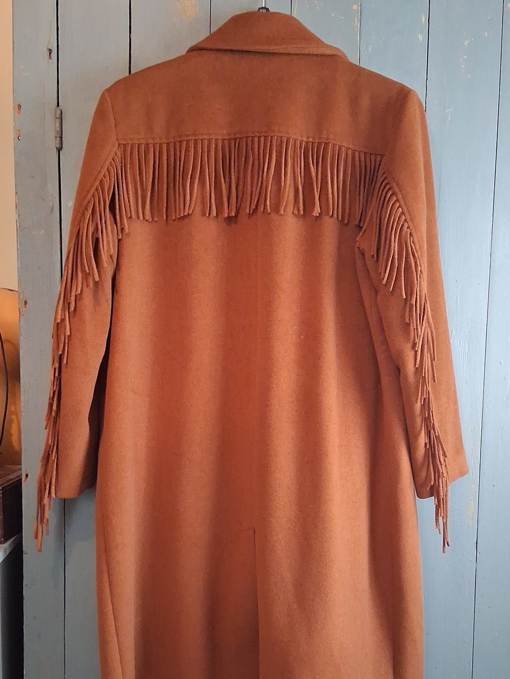 Womes Long Coat With Fringe Xxl